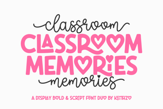 Classroom Memories Font Styles for Creative Projects