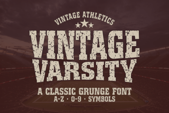Vintage Varsity Fonts for Sporty Design Projects