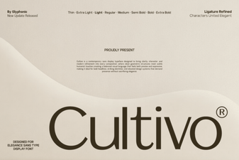 Cultivo Font: Modern Sans-Serif Design Projects