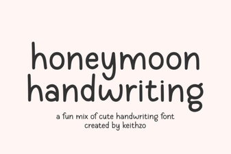 Honeymoon Handwriting Font for Weddings & Romantic Designs